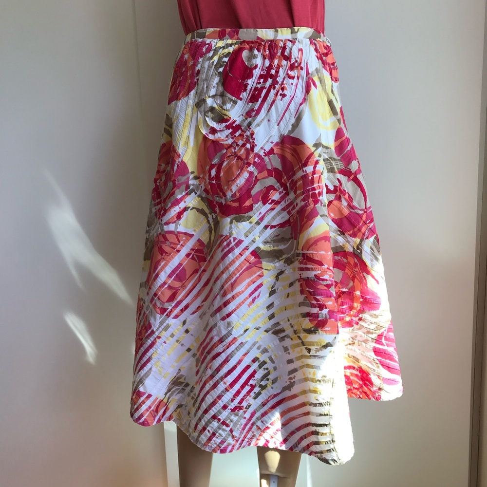 Final sale EUC Chico’s colorful cotton summer Skirt